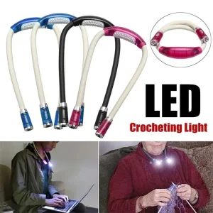Hands-free Knitting Hug light Over Neck, Flexible Reading Light Book LED Lamp UK