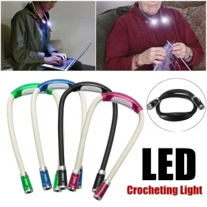 New LED Flexible Handsfree Hug Neck Reading Book Light Lamp Torch Flashlight US